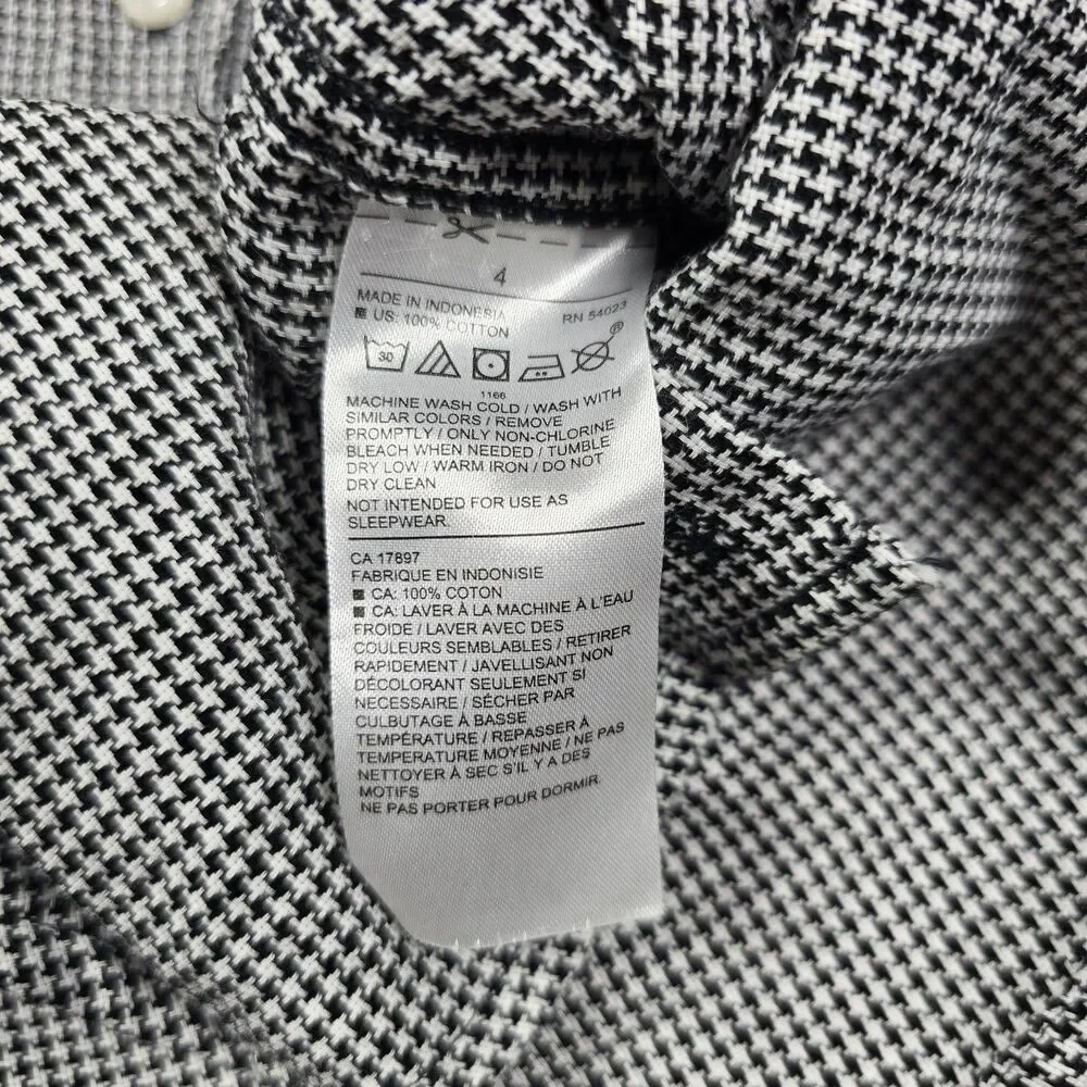 Janie & Jack Boy's Button Down Dress Shirt Size 4 Long Sleeve Cotton